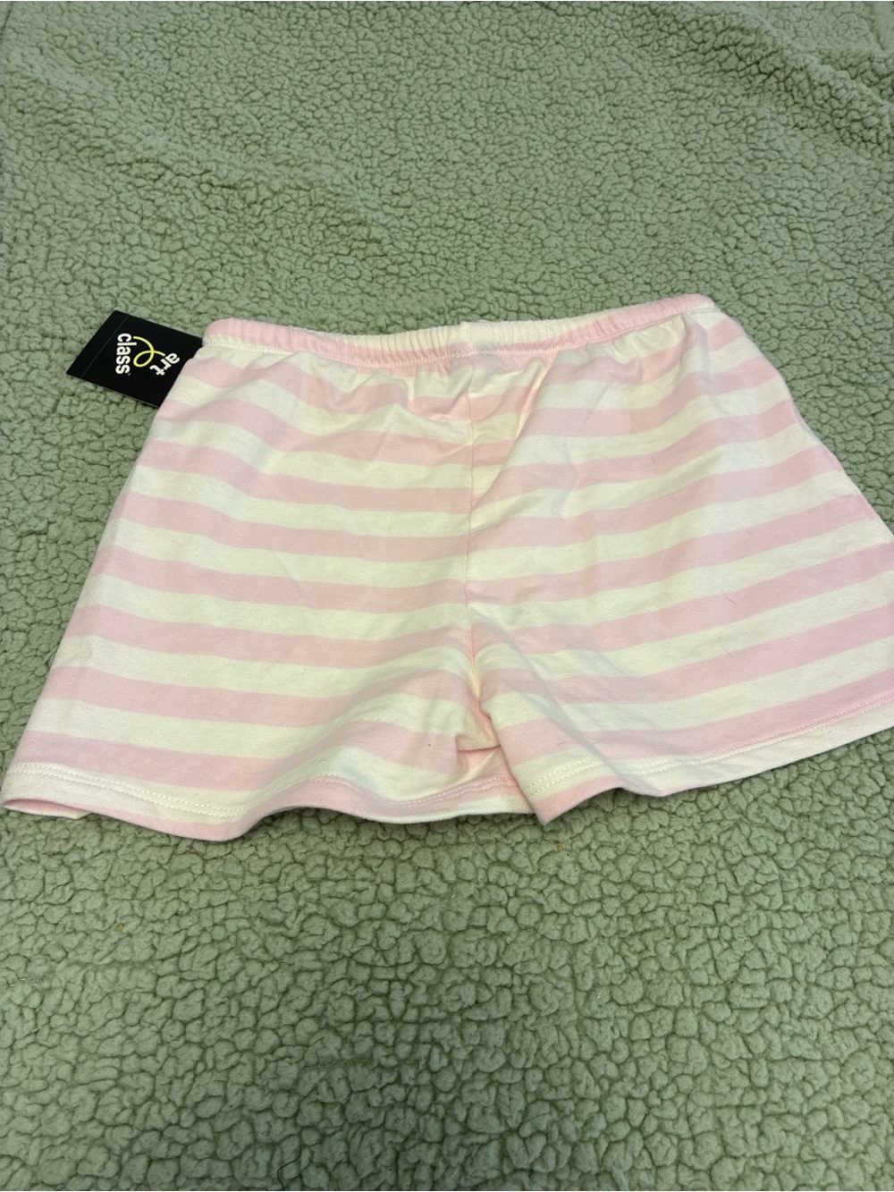 Striped Pink and White Women’s Lounge Shorts girls size M (8) - Picture 3 of 3